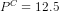 pe = 12.5