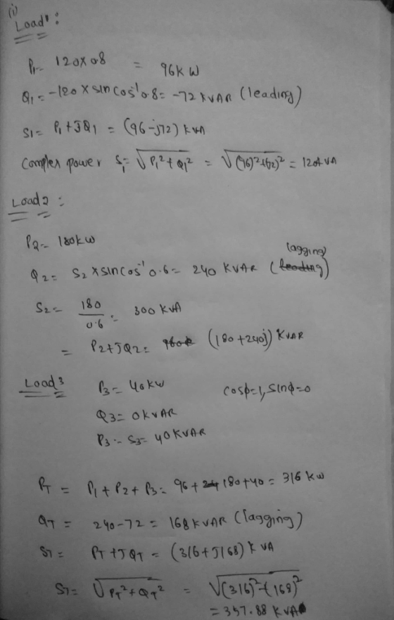 Load Load agg S 180 316 = 357.88 Kvqe 169