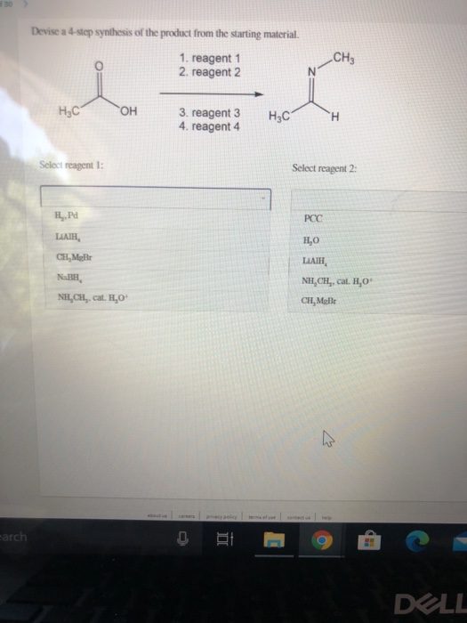 What Are The Reagents Required For The Following Synthesis Question