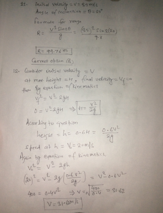 ormulo for range Correct oan at met height Analv v2 Clor Iih 2