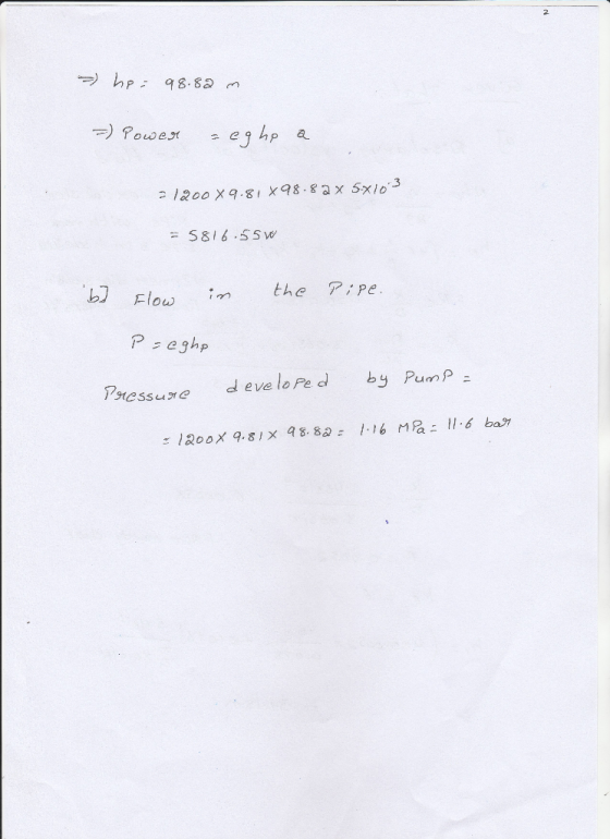 2. hp 8.sa b Flow i the 7i Pe sessue deve lo Pe d by Pump