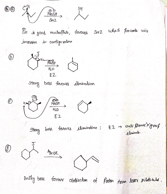 SN 2 SN 2 which proceeds via SH we good nucleophile, favours inversion in configuration H2O F2 Stoong base favours eliminatio