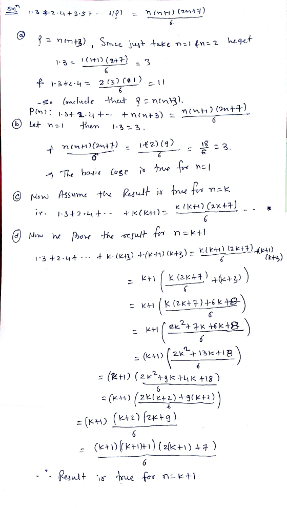 S9 • 3 + 3 4 + 3.5 + . (?) = n(H) (11) a = nmtb Since just take n=1 fn=2 heget 1-3 = 1(1+1) (2+7) = 3 fo 1-3+2+4= 213) can cu
