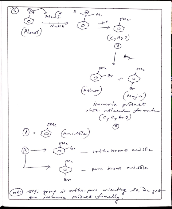 3 # TH he She Me Me Nadh (Phenot (cy Hgo) bra ome Смо Br Bor Carinon) (major) isomeric prodnet with moreenlar formula (cytty
