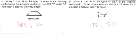 (2 points) 7. List all of the types of strain in the following (2 points) 8. List all of the types of strain in the following