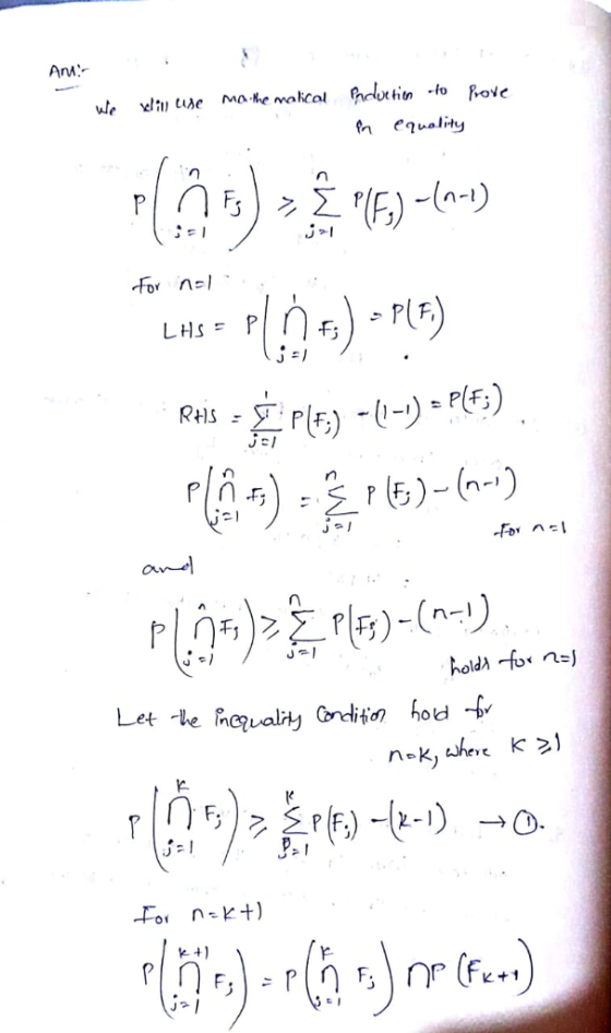 Anu tn equality F 1 hold -for n) -For n-k +)