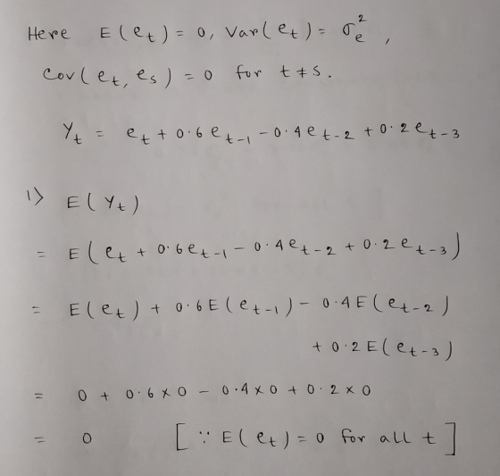 2 EY t-2 0.2e E(e) 0 6 E (et 0 :ECet) 0 For all t