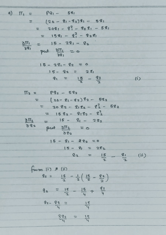a) IT = P21 - 521 (20-21-2272, - 52, = 2081 - 93 – 222, – 52, = 152, - 22 - 922, = 15 - 29,- qz put T = 0 OT 091 02) 15- 29,-