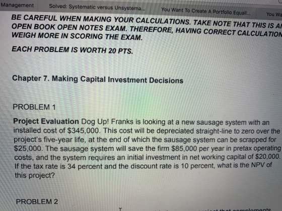 Management Solved: Systematic versus Unsystema... You Want To Create A Portfolio Equall... You Wa BE CAREFUL WHEN MAKING YOUR