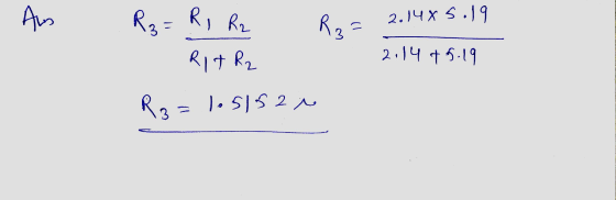 An R3 = Ri (l R2 R₂= 2.14x5.19 RIT R₂ 201445.19 R3=los15a.