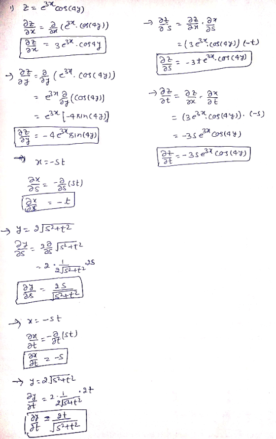 | 1) 2 = cos(43) 3 - ( co(y)) - 33.coy43) 2(3 cos(48) -tD) - -3t.cor (4 > | | (²7. cos(45) (Car(43) - 3 [-4n(43) - - 42 sin(4