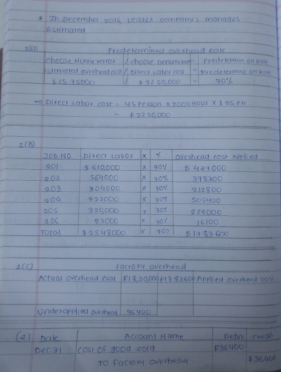 X Decembes 2o16 Learas comeanys rmanage sstimateel choase Nome cito choose penomino stimated oveshead coSt/Disect Labor cos Poede temin oH Pale e de tesroine or Pake 5 22 S0,000 S69000 |X1309( 398300 2.128 00 304000 チ22000 T0 - 20s 2 00 3 20000 СООО 224000 610O 23000 Facio3y oveshead Actual oveaheod cost F18,20,000 6383600 APPlied oveshead cos unde applied ovesheot 36100 Account Name DeG3 cost of good sol $36400 s 36400 TO Face 꺼 ove heao