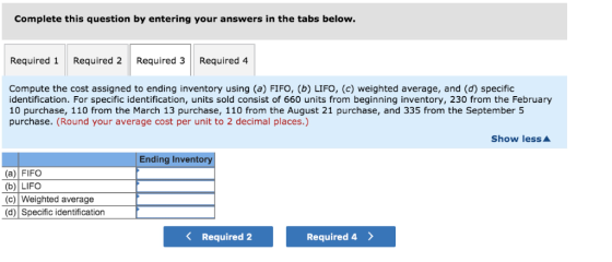 Complete this question by entering your answers in the tabs below. Required 1 Required 2 Required 3 Required 4 Compute the co