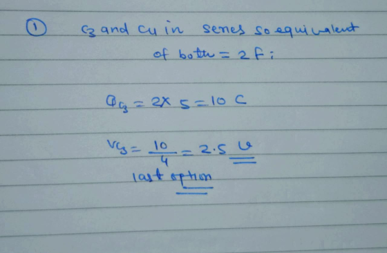 g and cu in senes so equivalent of both = 2 fi Og = 2x 5=10c VG = 10 10 - 2.5 last option