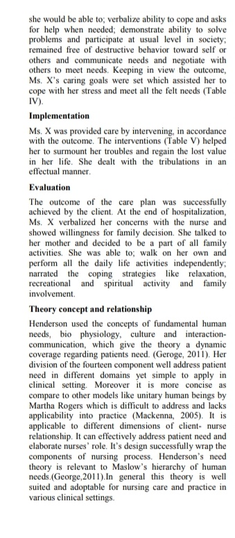 she would be able to; verbalize ability to cope and asks for help when needed; demonstrate ability to solve problems and part