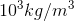 10^{3}kg/m^{3}