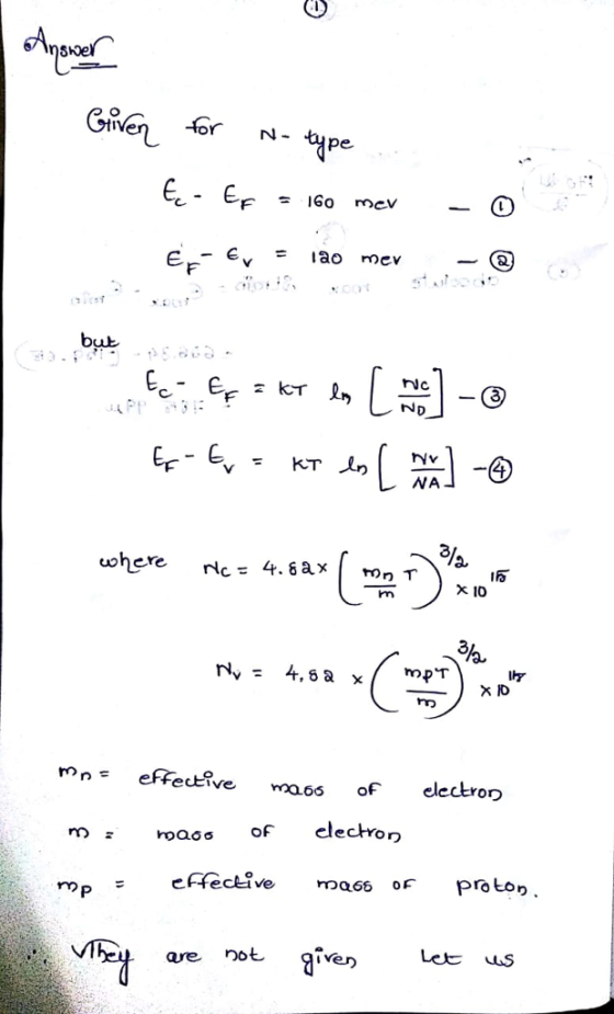 160 mev E. ric ND NA 3 where ric 4.6axl_T 10 mpT rons effective. o oelectron of elechror effective noa65 or protoり rm Vheae not