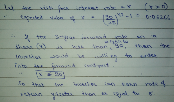 Let tae isk fea iatersst ale =r eroected ralus 0.06266 75 3-Year faxasrd ke r ePual to the &hase (x) the +००व than go \८ woul