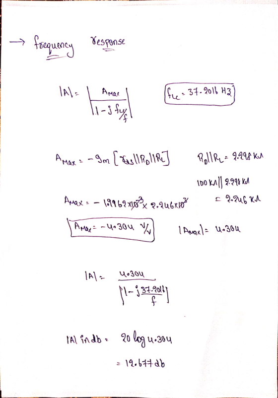 → frequency response IALE Amar fue = 37.2016 HZ 1.1 - 3 ful Amax = -9m [rall Roll Re Roll = 2.998 ku 100 kr 119.998 Kell = 2.