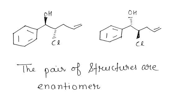 111 The pair of structures are enantiomer