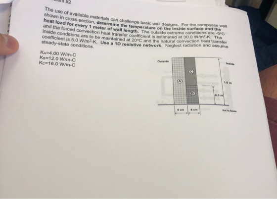 n#2 The use of available materials can challenge ba shown in basic wall designs. For the composite wall ine the temperature o