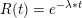 \small R(t) = e^{-\lambda*t}