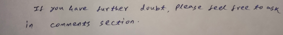 If please feel free to ask you have comments further doubt, section. in