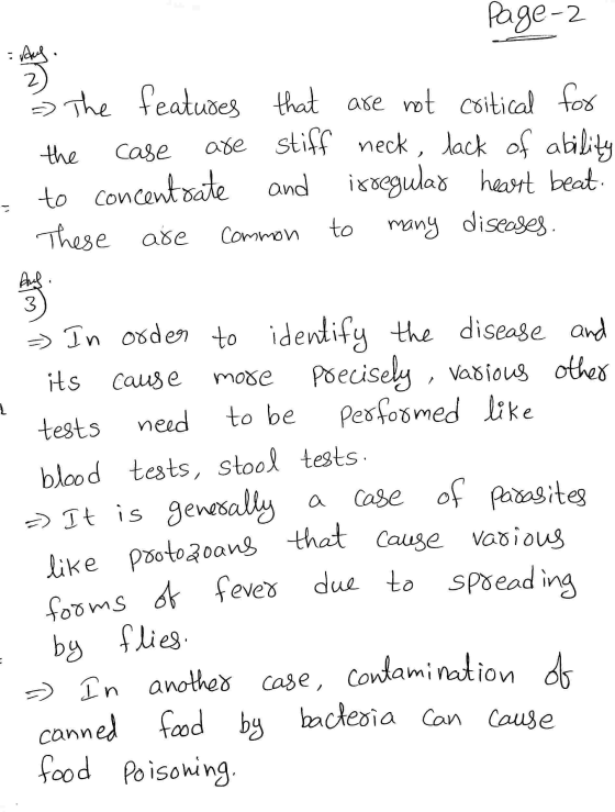 Evolus. 2 to concentrate and Common Auf 3 fooms of fever due to spreading Page-2 => The features that are not critical for th