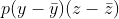 p(y-\bar{y})(z-\bar{z})
