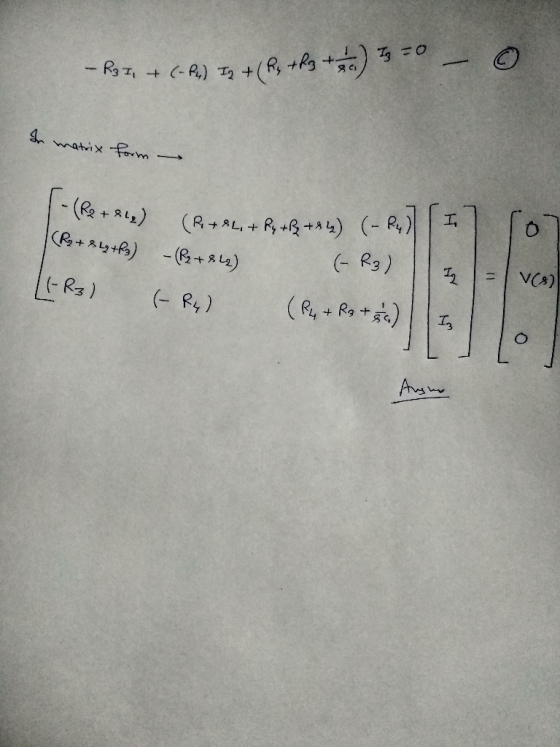 - R37, + (-R) Tg +(R +P +) matrix foorm → - (Re + R2) (R+AL, + R, +B+A4) (- Ry) (- Rg) (78+5)- (yhis +) VC8) -R3) (- Ry) Angn