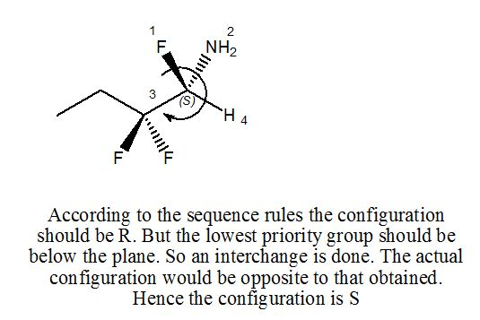 HA According to the sequence rules the configuration should be R. But the lowest priority group should be below the plane. So