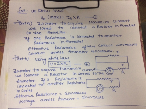 er.to acquire Haxmum cuγrent to sthe Ammeter one Resistane Is Conneoted to another ㄚ ue lonnect a Rexls ter in sertes to the
