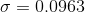 \sigma=0.0963