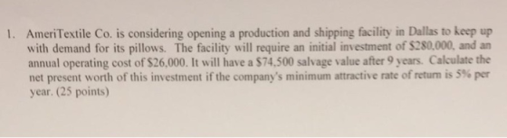 AmeriTextile Co. is considering opening a production and shipping facility in Dallas to keep up with demand for its pillows.