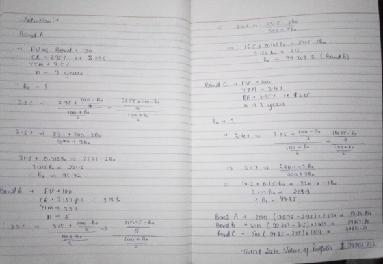 olution : Ond A 21C36a 215 ск...-23L:/__ i. е..-$.3 s.c. 表( Bond A) h. 2-99.301 - n 3 years Bo 3 531 + 200 2Bo 3 3 00+B +な 100+1。 2-315 B 2214 300+ 380 2102B 309.9 B99.8 HM331: Bond-A. +200 (-29)oat tis.ts e ..-3.3%-aL-ㄧ一3.IS -土100 : Bo oo 99. 03 2236 Total Sale Volue.ot Porteio 919