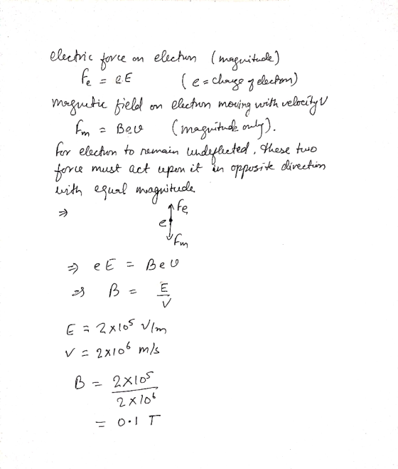 electric force on electon (magnitude) 1. Fe = e. E l e=change of election) magnetic field on election moving with relocity Im