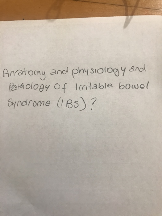 Anatomy ano phy srotogy and a mology of (citabole bowe Syndlrome ( 85)?