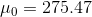 μη = 275.47
