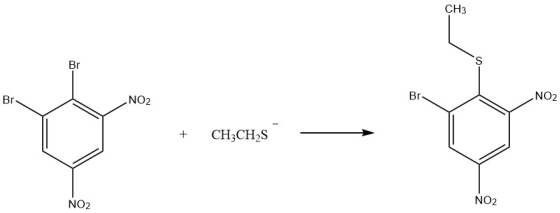 CH3 Br Br NO2 NO2 + CH3CH2S NO2 NO2
