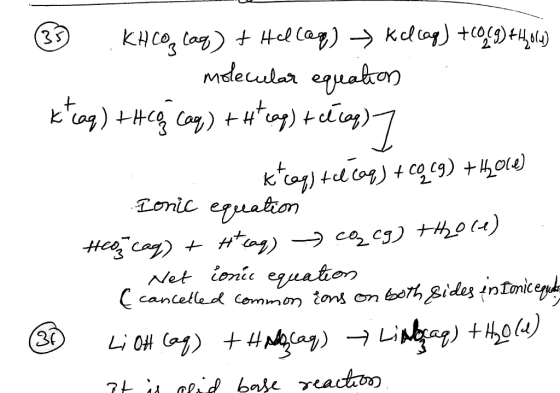 33 KH cogcaq) + Hollam) → Kollag) +cQ_D) +40W) - molecular equation kteaq) +Hcog (aq) + +teap) + (aq)] - kłaq) + écaq) + (0 (