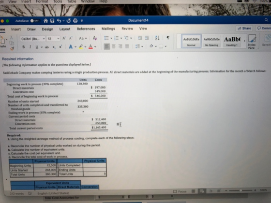 dit View Insert Format Tools Table Window Help Document14 Review View Mailings Com • AutoSave A S U . me Insert Draw Design L