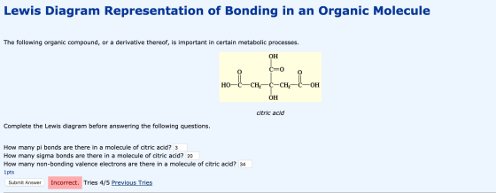 Lewis Diagram Representation of Bonding in an Organic Molecule The following organic compound, or a derivative thereof, is im
