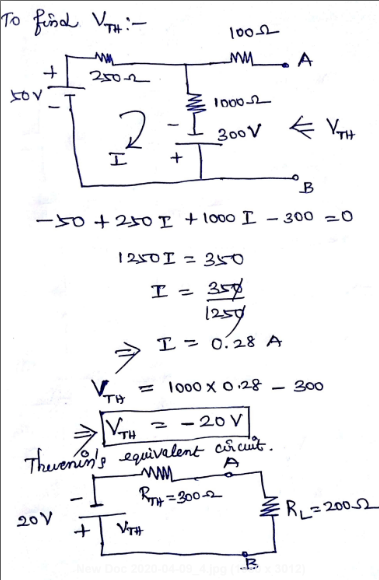 To find VH- 100.12 MMA OV 310002 7 I 2oov k VH - 50+250 +1000 I - 300 - 0 1250 1 - 350 I = 35% 1250 > I = 0.28 A V = 1000 x 0