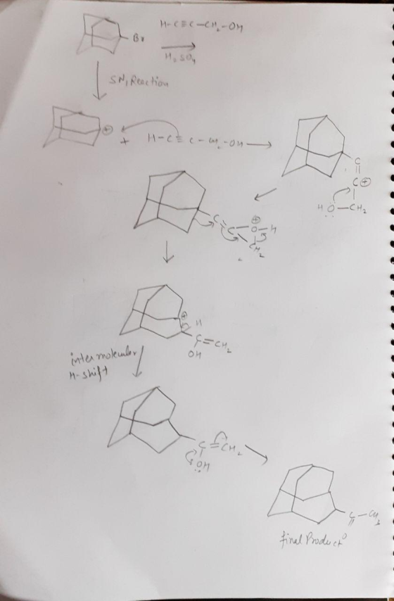 H-CE-CH-04 To so SN, Reaction CH₂ inter molemler/ H-shift final Product