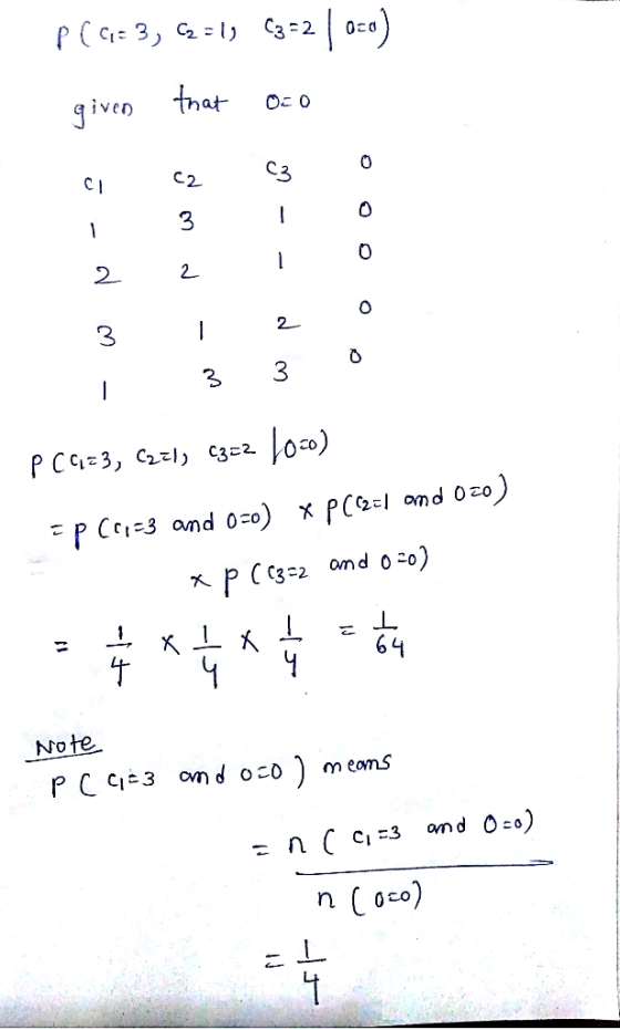 that giveo C2 C I 3 2 о 2 3 C3-2 P C 4=3, C2 P CC3and o-o) x PC2l ond 02o) omd o -o) p C C32 К 64 Note meoms P C Ci3 ovnd oco