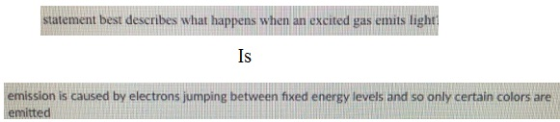 statement best describes what happens when an excited gas emits light Is emission is caused by electrons jumping between fixe