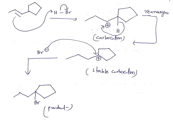 H- rearranger Carbocation) Bro ( stable carbocation) Br I produal-