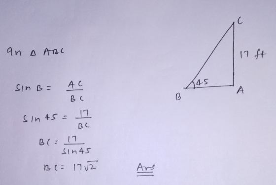 Чи дъс 11 SIMB= AC 44s А ВС B C n 4 - 17 ВС B( : 17 Sin45 р( = 112 Ars