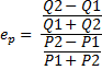 2-Q1 Q1+ Q2 ép = P2 - P1 P1+ P2