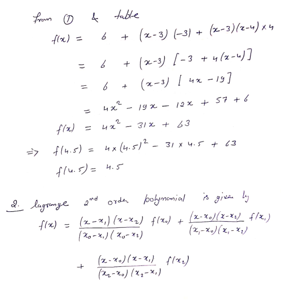 from o & table f(x) (x-3)(x-4) x4 6 + (x-3) (-3) 6 + (x-3) 1-3 + 4(2-1)] (x-3) | 4-19] 6 + 4x² 19 x - 12x + 57 +6 f(x) их? 31